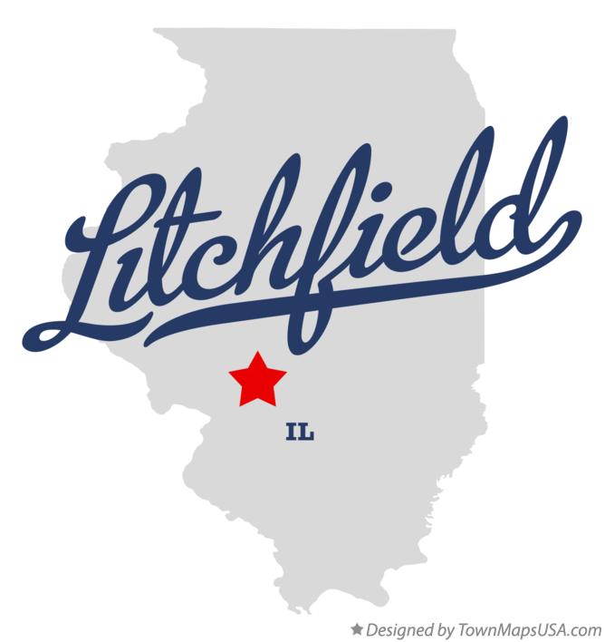 Map of Litchfield Illinois IL