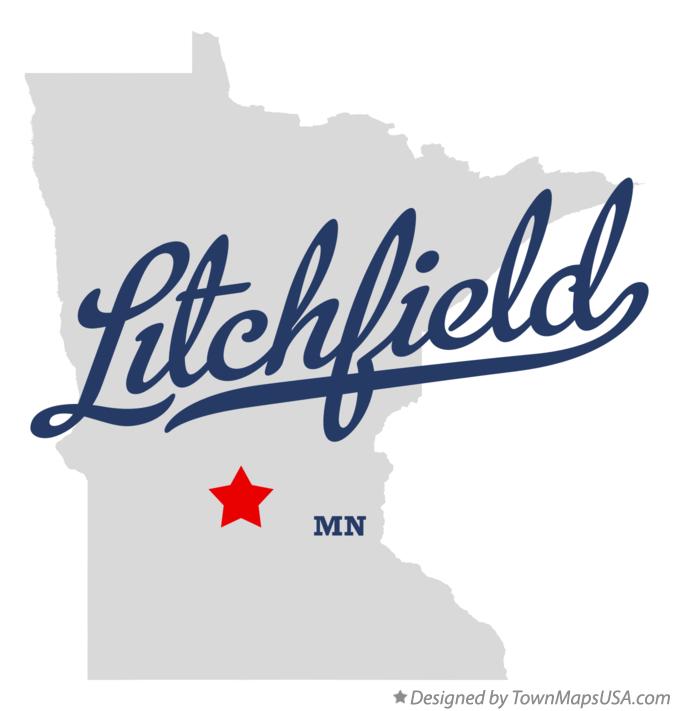 Map of Litchfield Minnesota MN