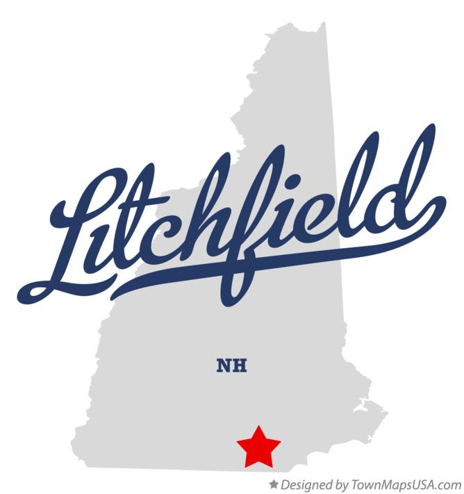 Map of Litchfield New Hampshire NH