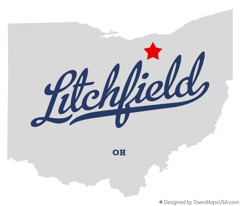 Map of Litchfield Ohio OH