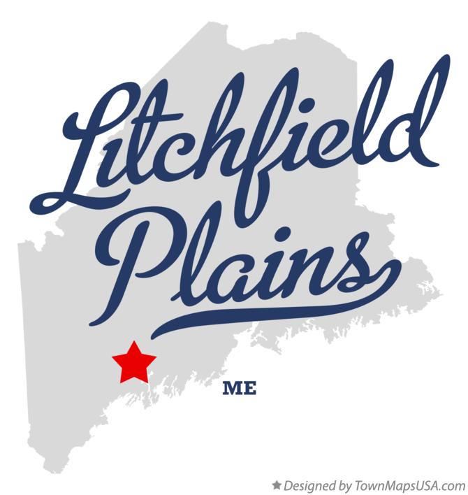 Map of Litchfield Plains Maine ME