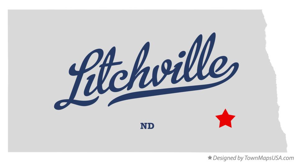 Map of Litchville North Dakota ND