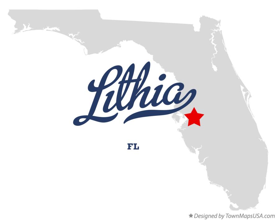 Map of Lithia Florida FL