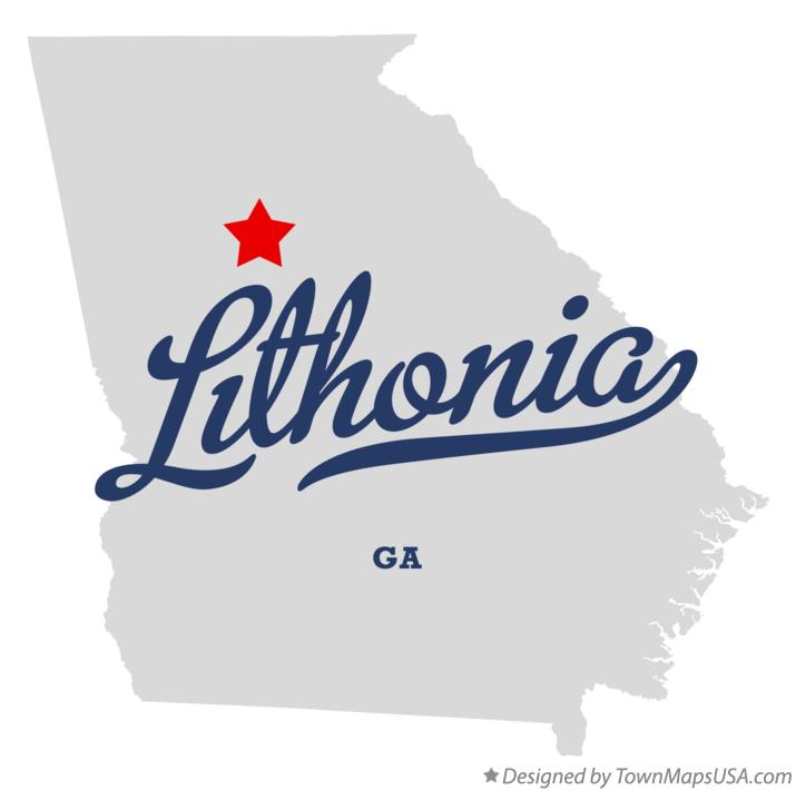 Map of Lithonia Georgia GA