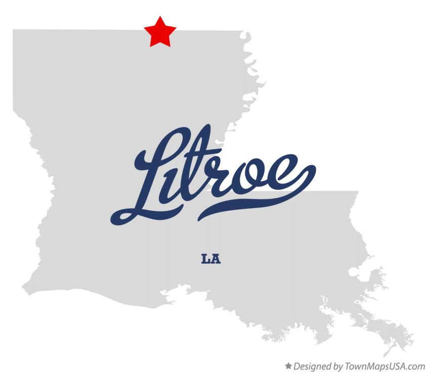 Map of Litroe Louisiana LA