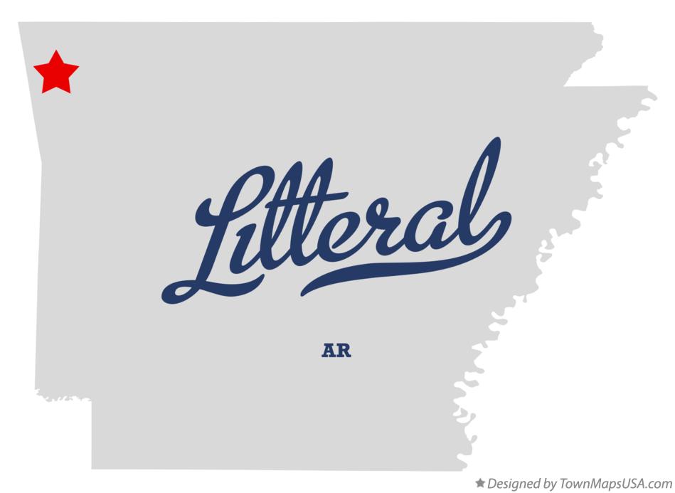 Map of Litteral Arkansas AR