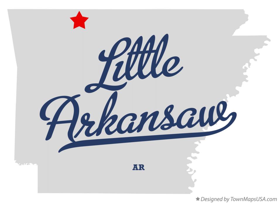 Map of Little Arkansaw Arkansas AR