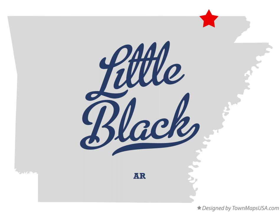 Map of Little Black Arkansas AR
