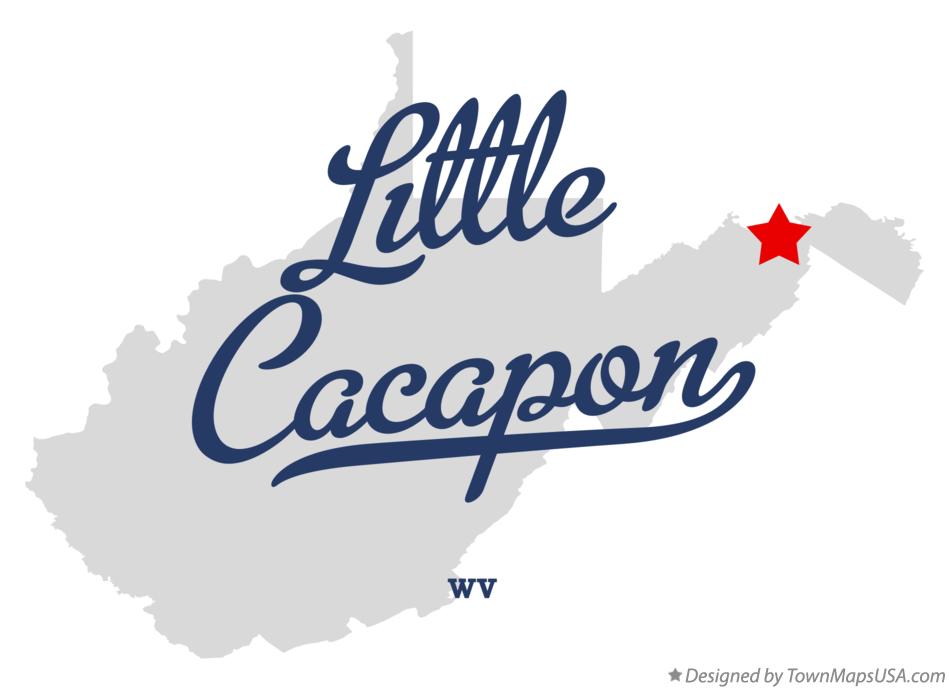 Map of Little Cacapon West Virginia WV