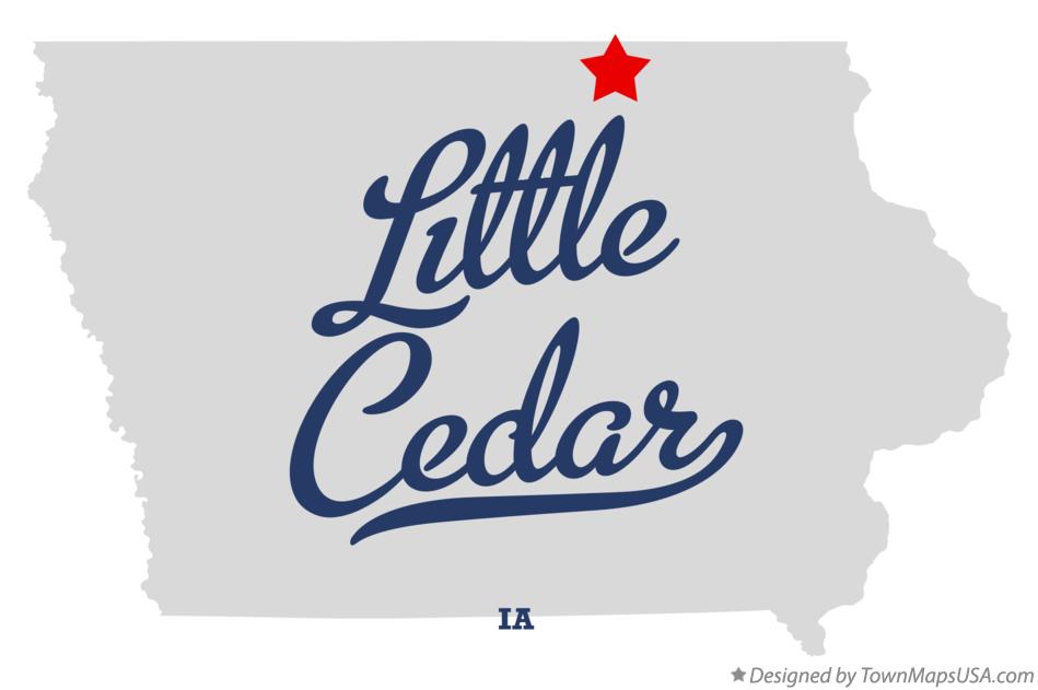 Map of Little Cedar Iowa IA