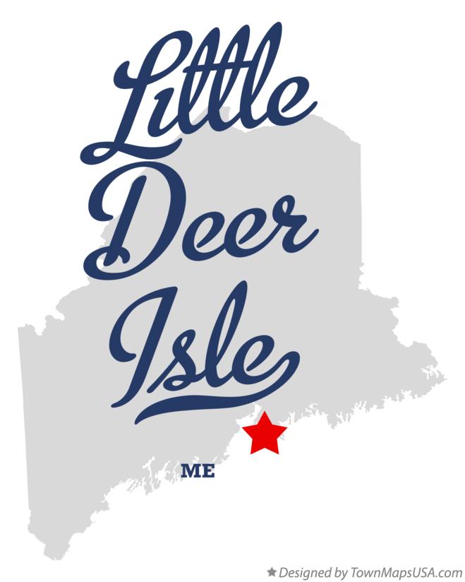 Map of Little Deer Isle Maine ME