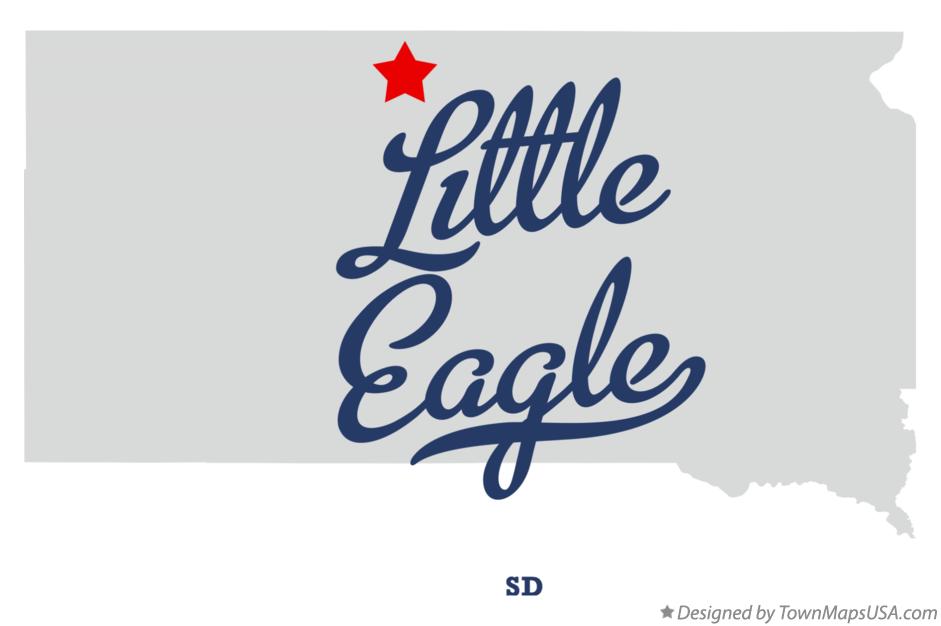 Map of Little Eagle South Dakota SD