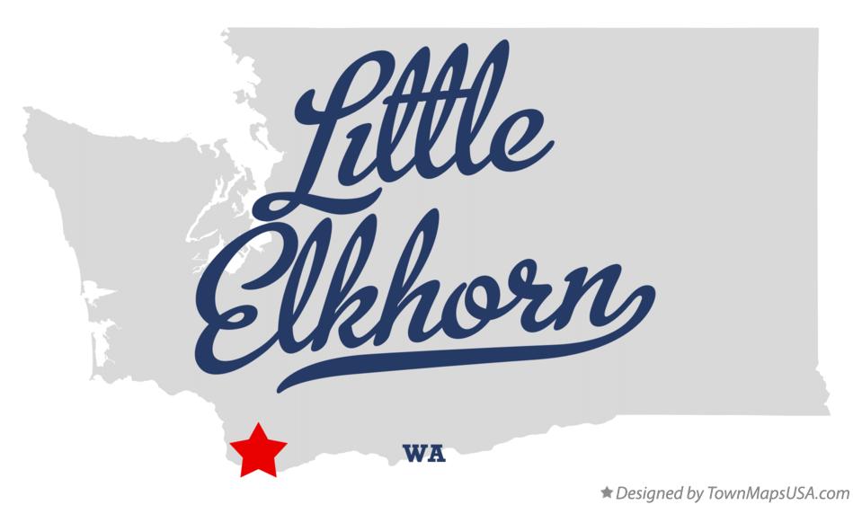 Map of Little Elkhorn Washington WA