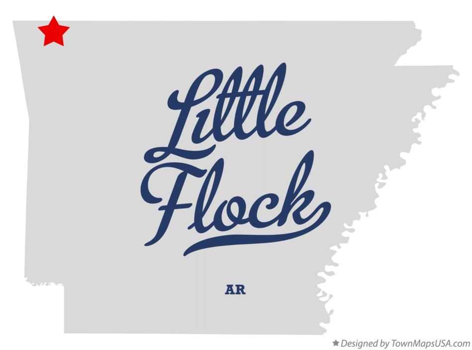 Map of Little Flock Arkansas AR
