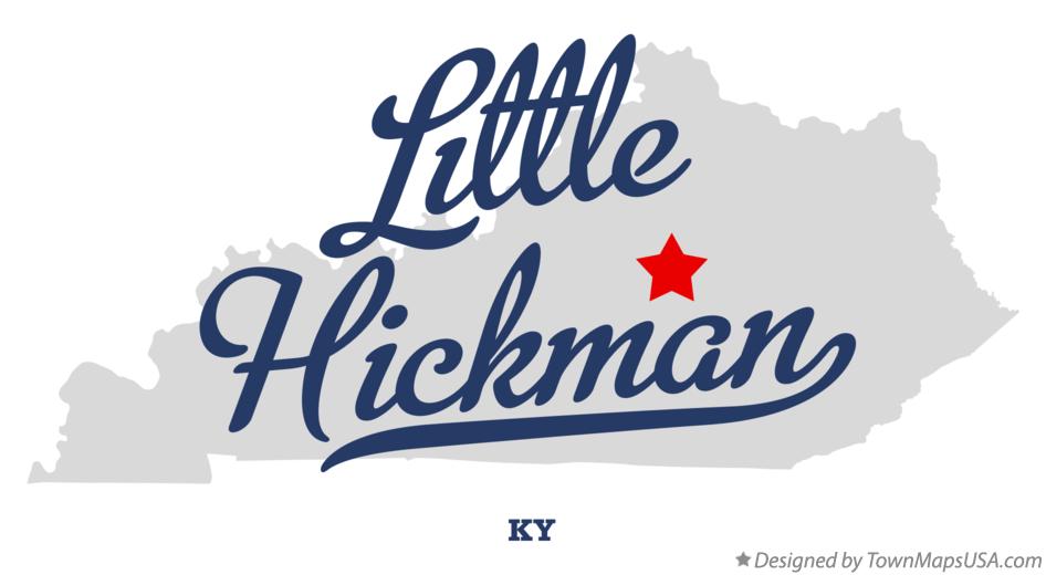 Map of Little Hickman Kentucky KY