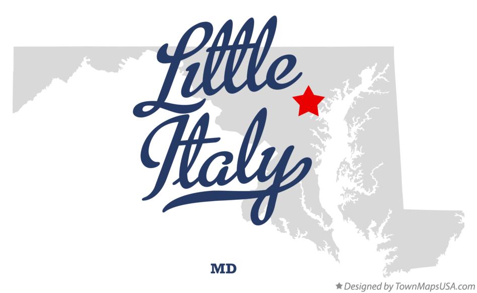 Map of Little Italy Maryland MD