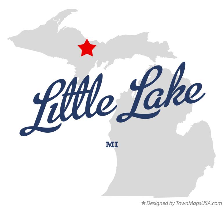 Map of Little Lake Michigan MI