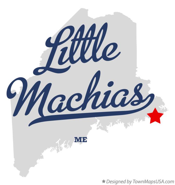 Map of Little Machias Maine ME