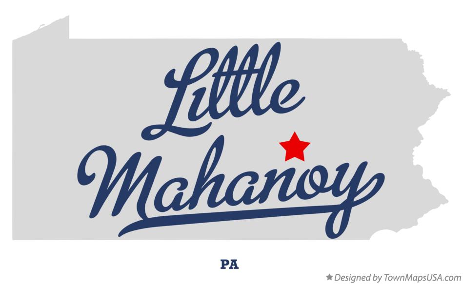 Map of Little Mahanoy Pennsylvania PA