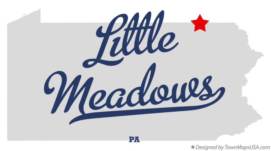 Map of Little Meadows Pennsylvania PA