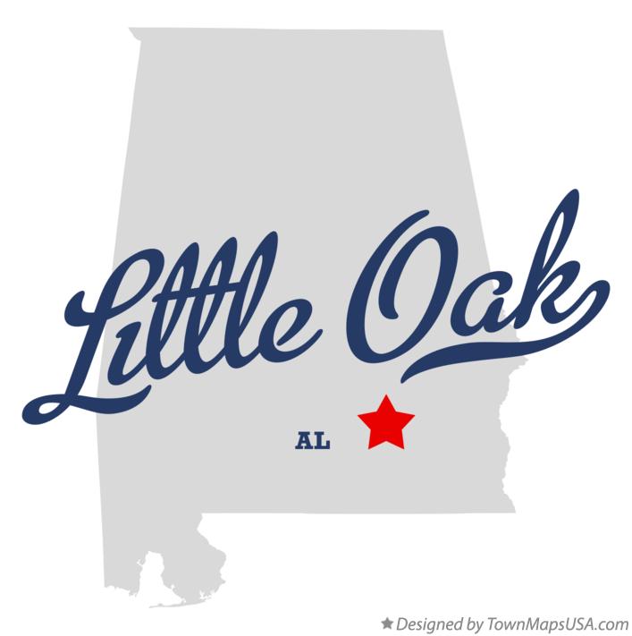 Map of Little Oak Alabama AL