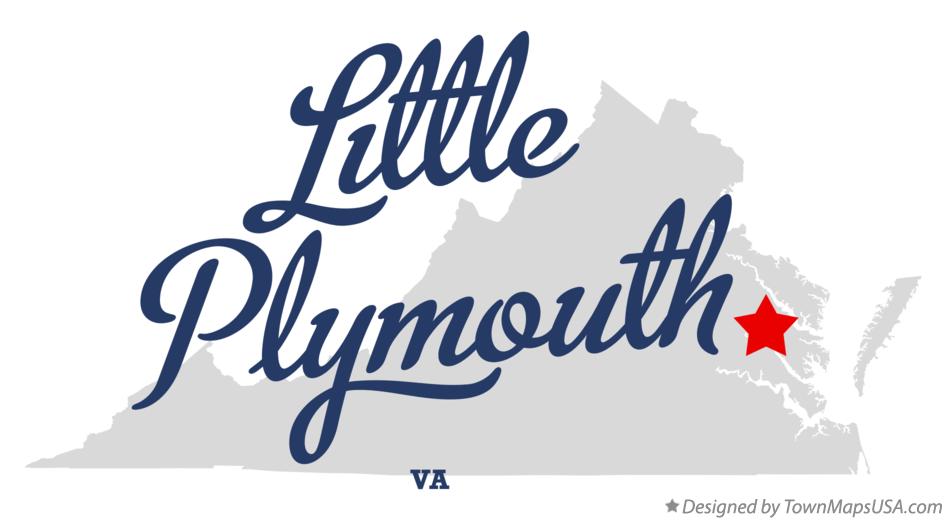 Map of Little Plymouth Virginia VA