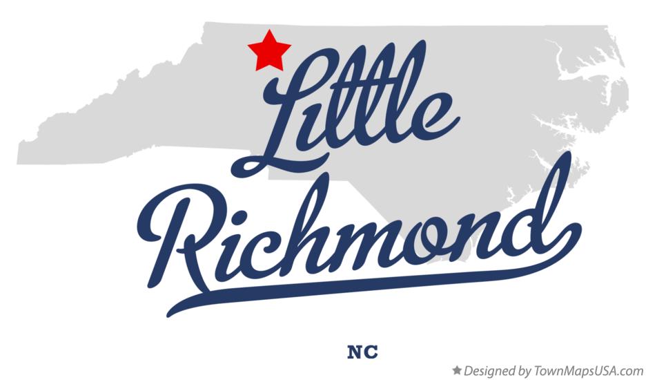 Map of Little Richmond North Carolina NC
