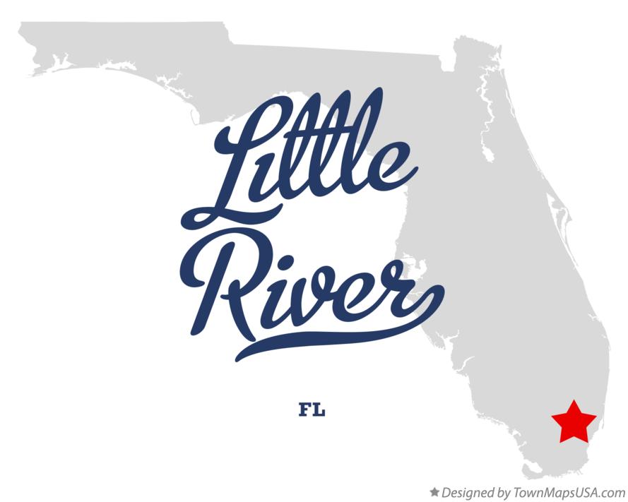 Map of Little River Florida FL
