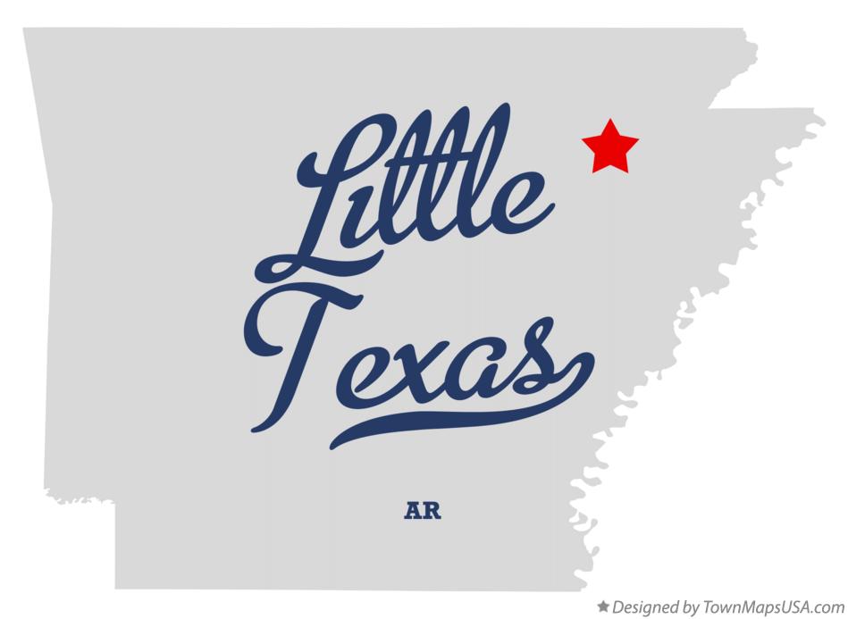 Map of Little Texas Arkansas AR