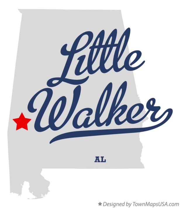 Map of Little Walker Alabama AL
