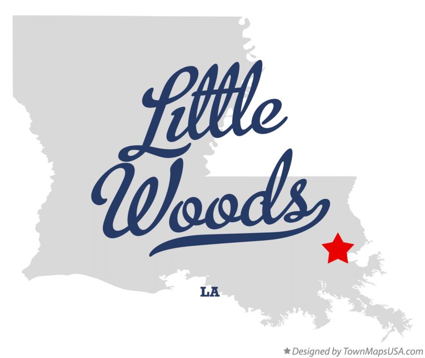 Map of Little Woods Louisiana LA