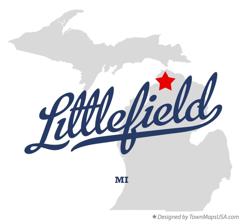 Map of Littlefield Michigan MI