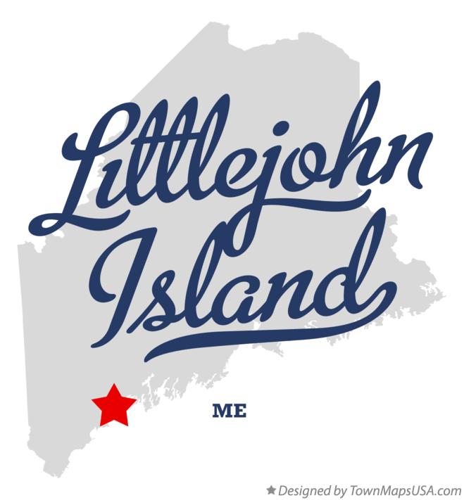Map of Littlejohn Island Maine ME