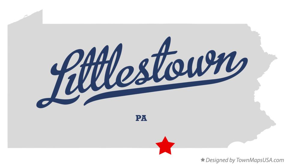 Map of Littlestown Pennsylvania PA