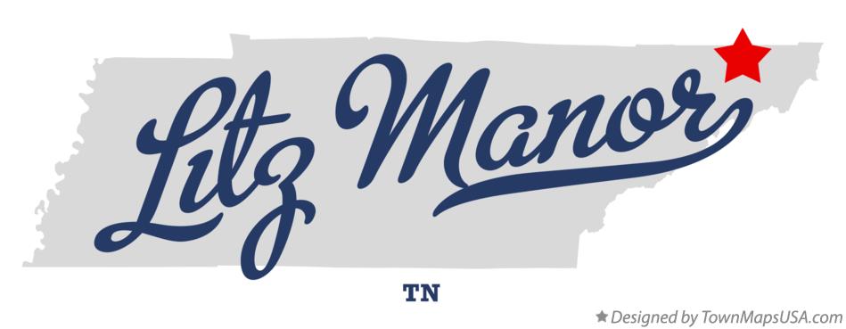 Map of Litz Manor Tennessee TN