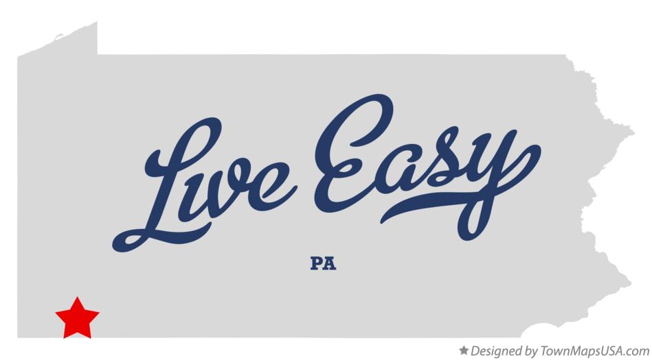 Map of Live Easy Pennsylvania PA
