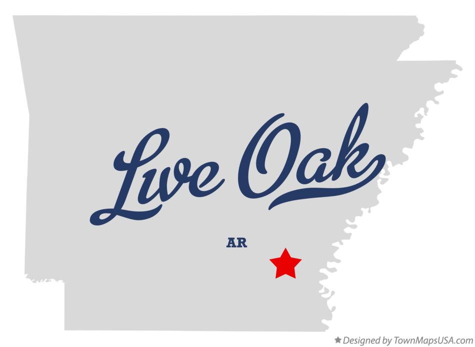 Map of Live Oak Arkansas AR