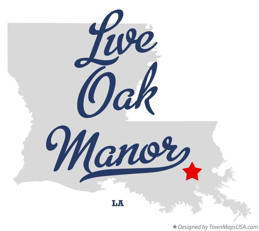 Map of Live Oak Manor Louisiana LA