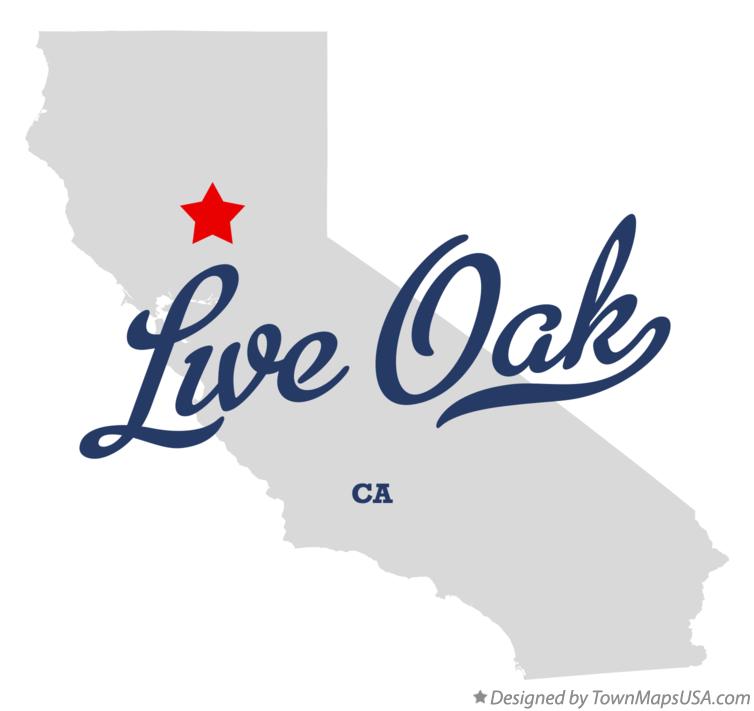 Map of Live Oak California CA