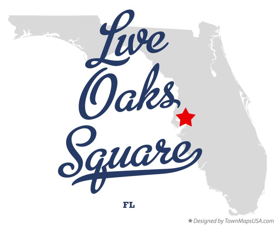 Map of Live Oaks Square Florida FL