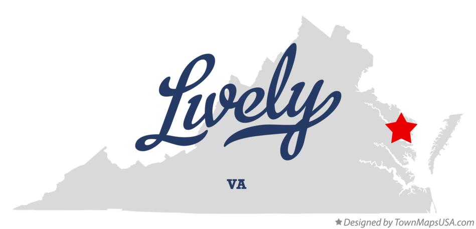 Map of Lively Virginia VA