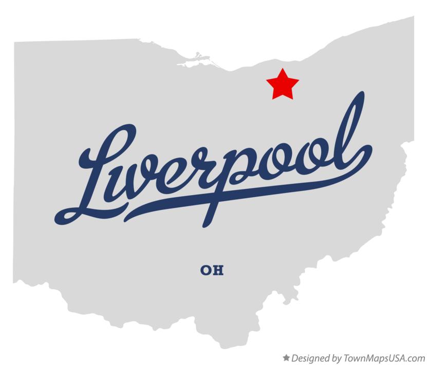 Map of Liverpool Ohio OH
