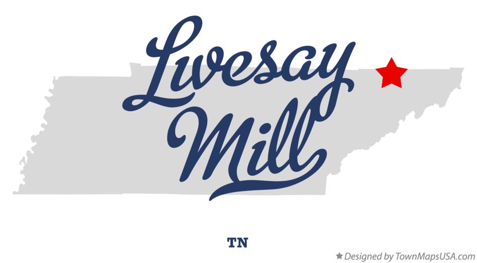 Map of Livesay Mill Tennessee TN