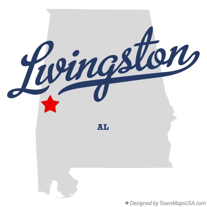 Map of Livingston Alabama AL