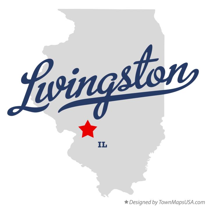 Map of Livingston Illinois IL