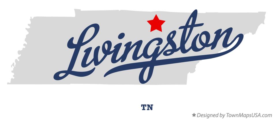 Map of Livingston Tennessee TN