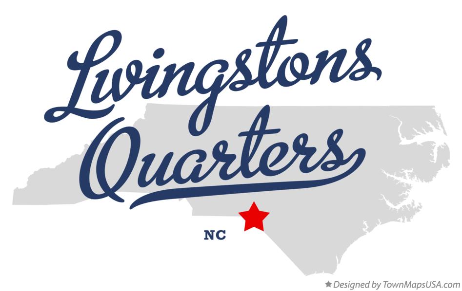 Map of Livingstons Quarters North Carolina NC