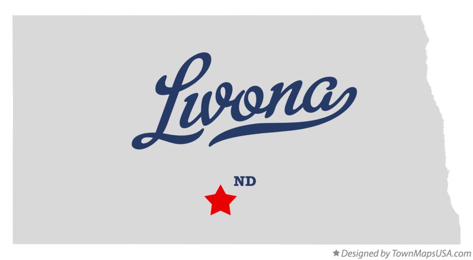 Map of Livona North Dakota ND