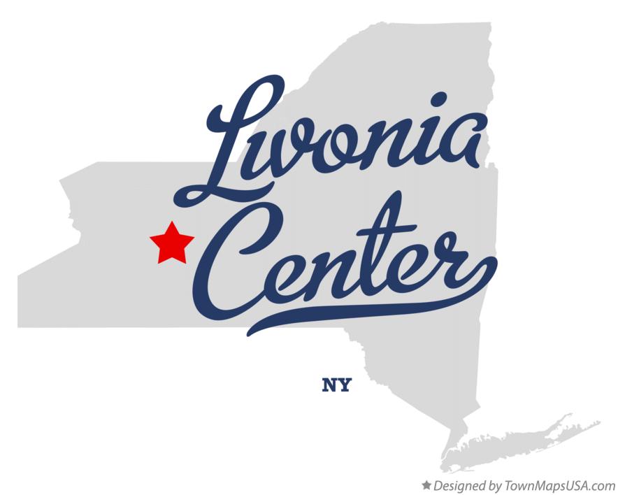 Map of Livonia Center New York NY