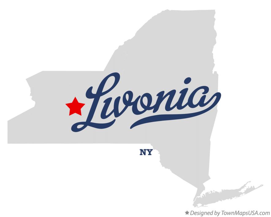 Map of Livonia New York NY